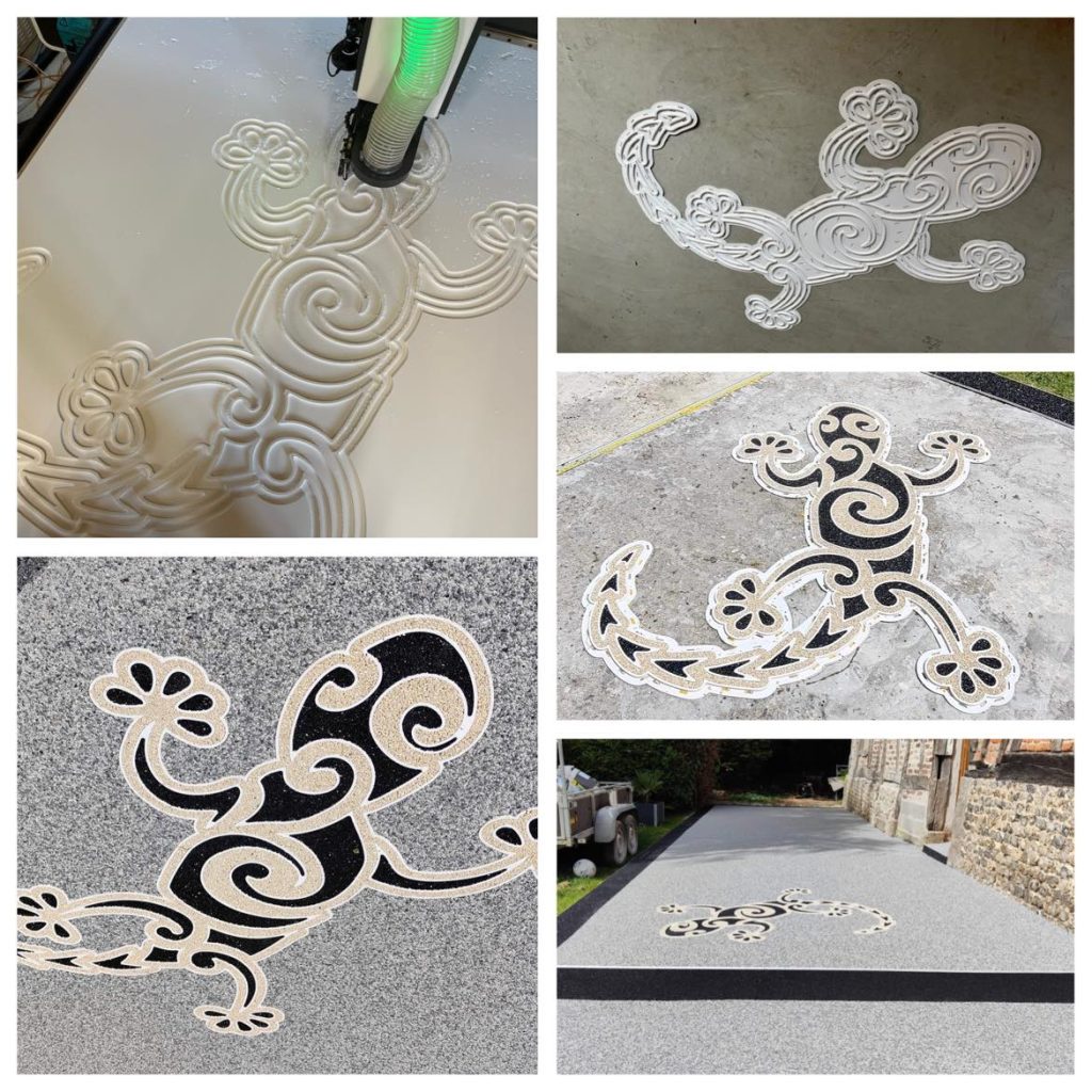 Fabrication et usinage de pvc expansé pour moule moquette de pierre