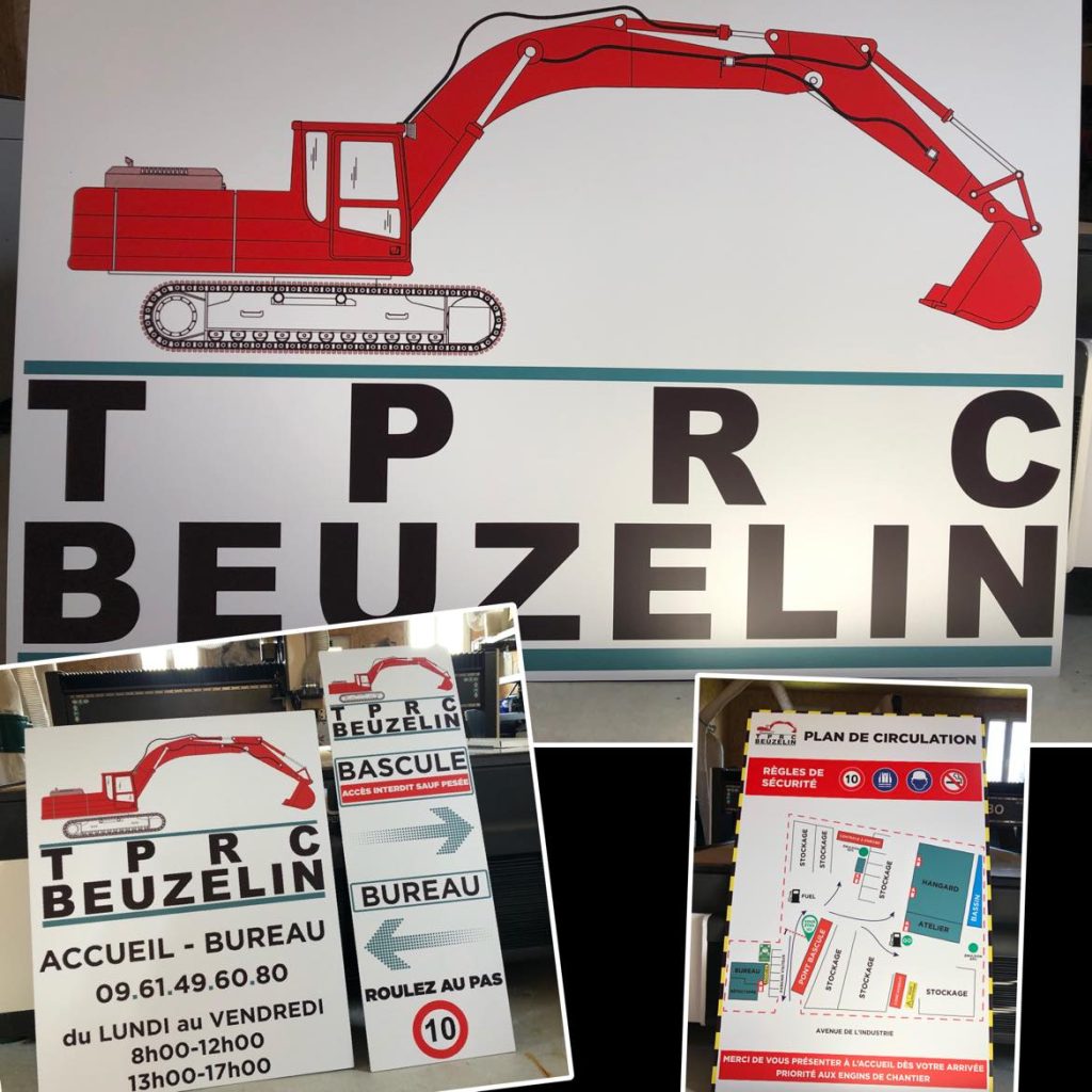 Impression adhésifs et plan de circulation